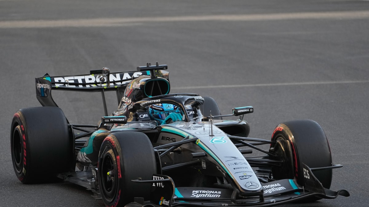 F1: Russell domina o dia de treinos livres para o GP do Azerbaijão; Bortoleto é o 14º
