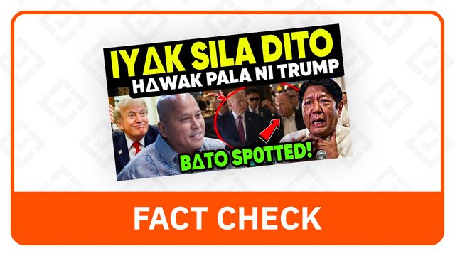 VERIFICAÇÃO DE FATO: Não há base para a alegação de que Bato Dela Rosa está sob a proteção de Trump