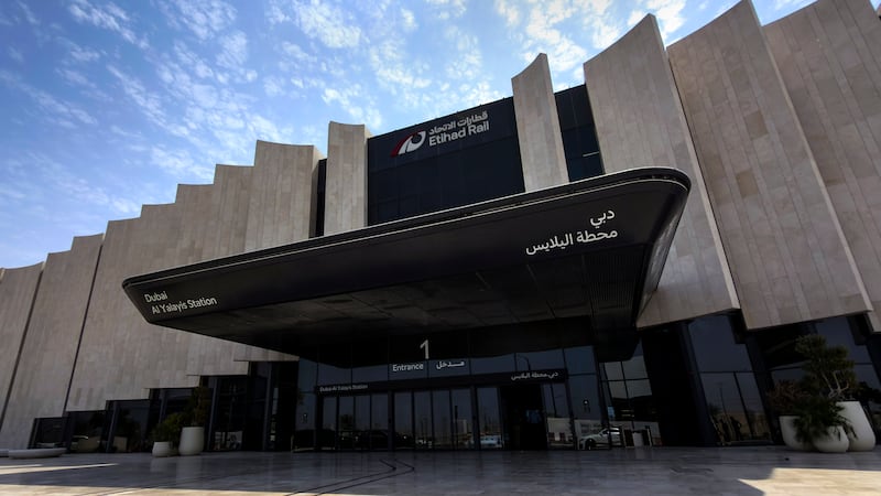 Etihad Rail's Al Yalayis Station in Dubai. All photos: Victor Besa / The National