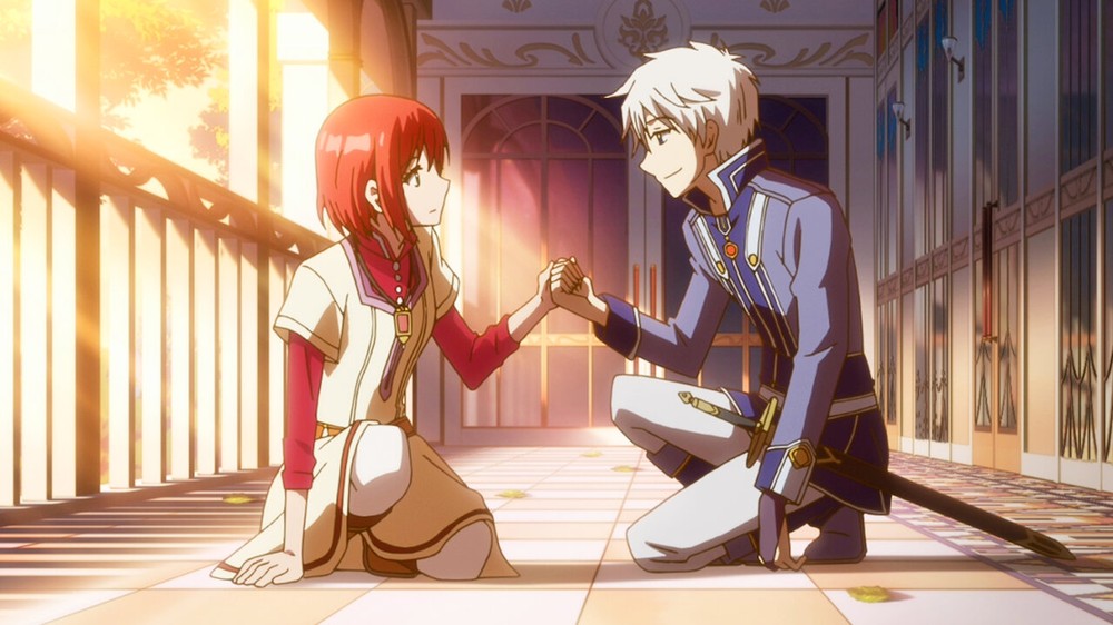 Em Snow White with the Red Hair, Shirayuki foge do reino natal para evitar uma decisão do príncipe local — Foto: Reprodução/Netflix
