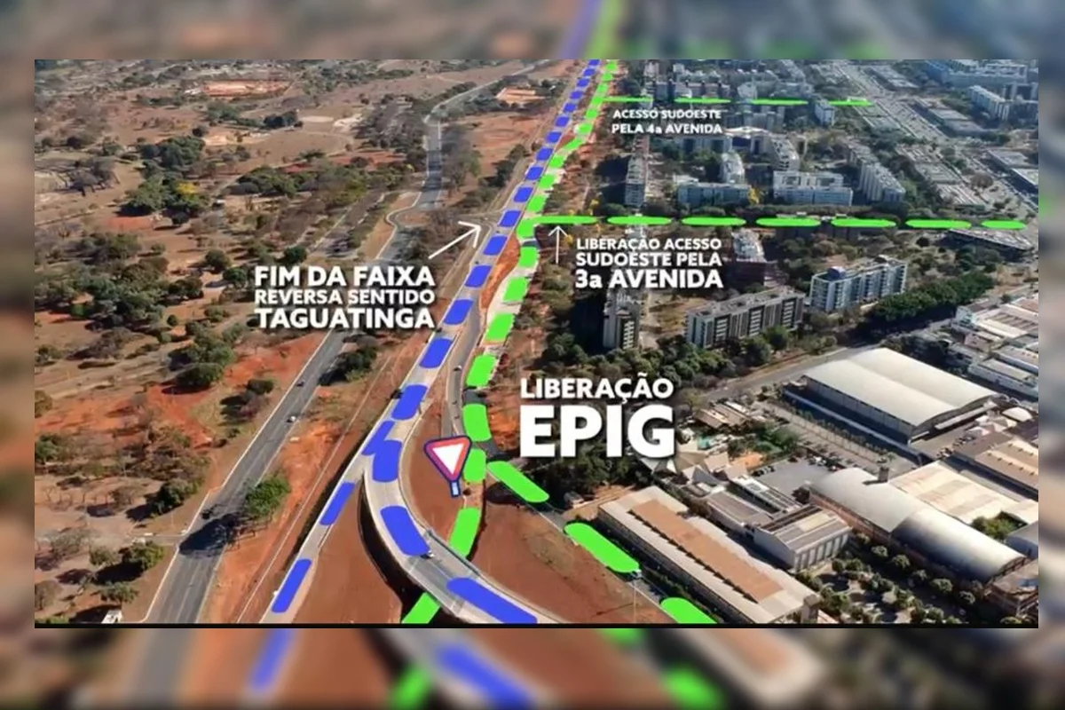 Epig: pista de concreto está liberada para motoristas no sentido Taguatinga