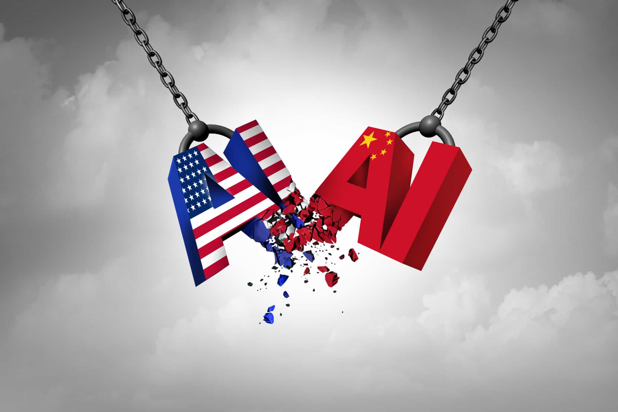 Disputa entre China e EUA no mercado de IA.