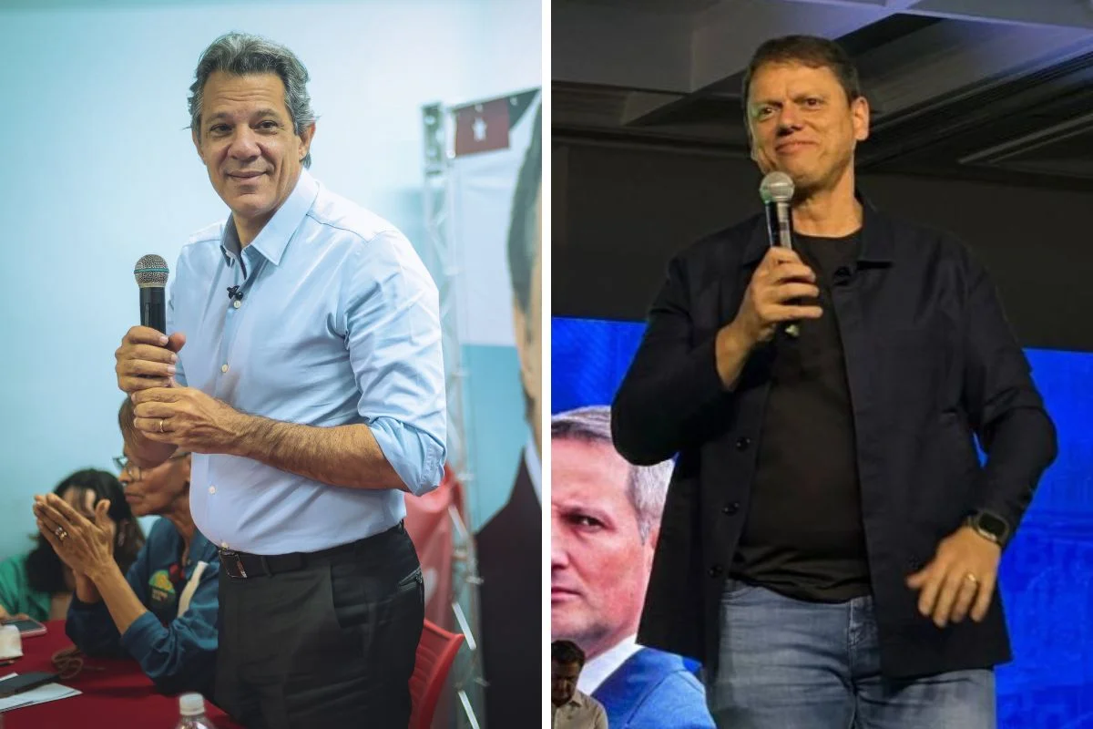 Fernando Haddad (PT) e Tarcísio de Freitas (Republicanos)