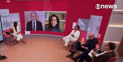 Malu Gaspar e Octavio Guedes discutirem brevemente Foto: Reprodu&ccedil;&atilde;o/TV Globo