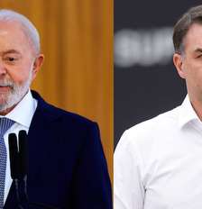 O presidente Lula (PT) e o senador Flávio Bolsonaro (PL-RJ) Foto: Wilton Junior/Estadão / Estadão