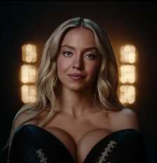 Sydney Sweeney protagoniza propaganda de bet em que posa nua com objetos esportivos e gera protesto de atletas Foto: Reprodução/@novig via X / Estadão