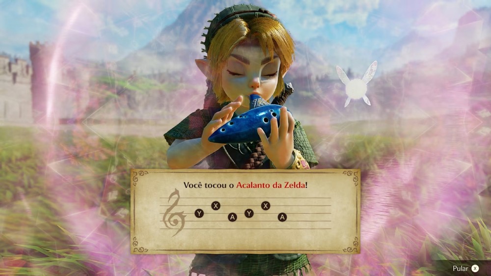A Ocarina é o principal símbolo do jogo e será a fonte de muita criatividade musical no game, da mesma forma que no passado — Foto: Reprodução/Nintendo of America