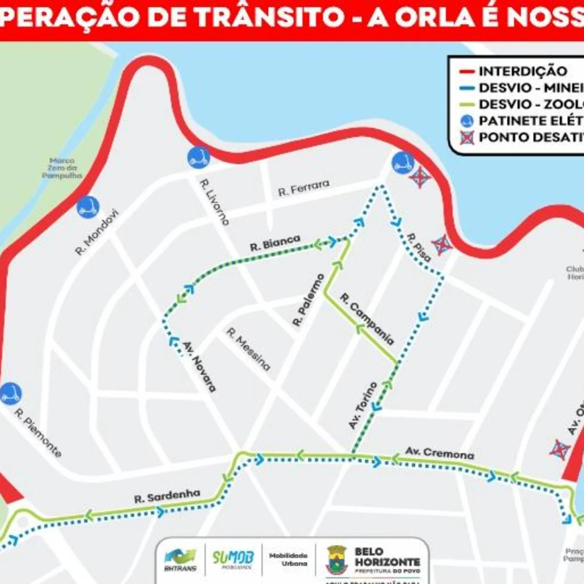 BH: Pampulha tem 3,4 km fechados para lazer a partir deste sábado (26/9)