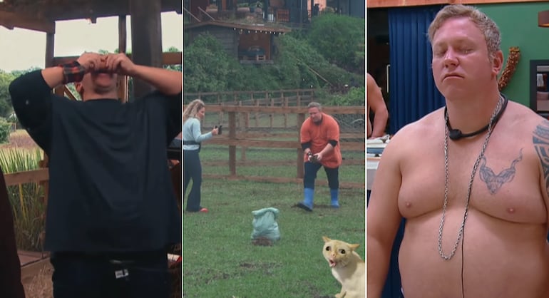 Prova de Fogo ao vivo rende Carelli fantasiado de Galinho e público especial no sofá