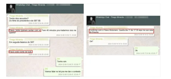 “Fala, irmãozão”: veja trocas de mensagens entre Flávio Bolsonaro e Vorcaro - destaque galeria