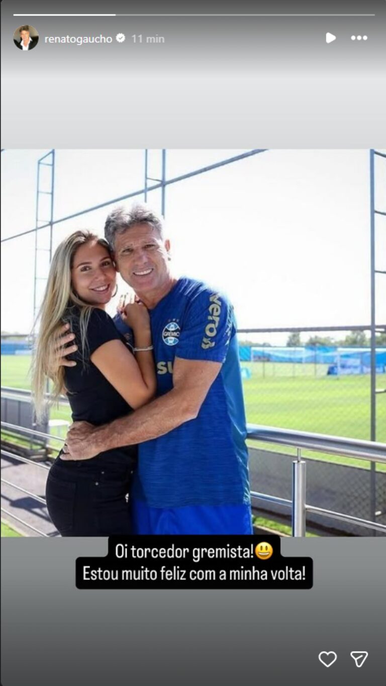 Renato Gaúcho se antecipa ao Grêmio e anuncia retorno: “Estou muito feliz com a minha volta”