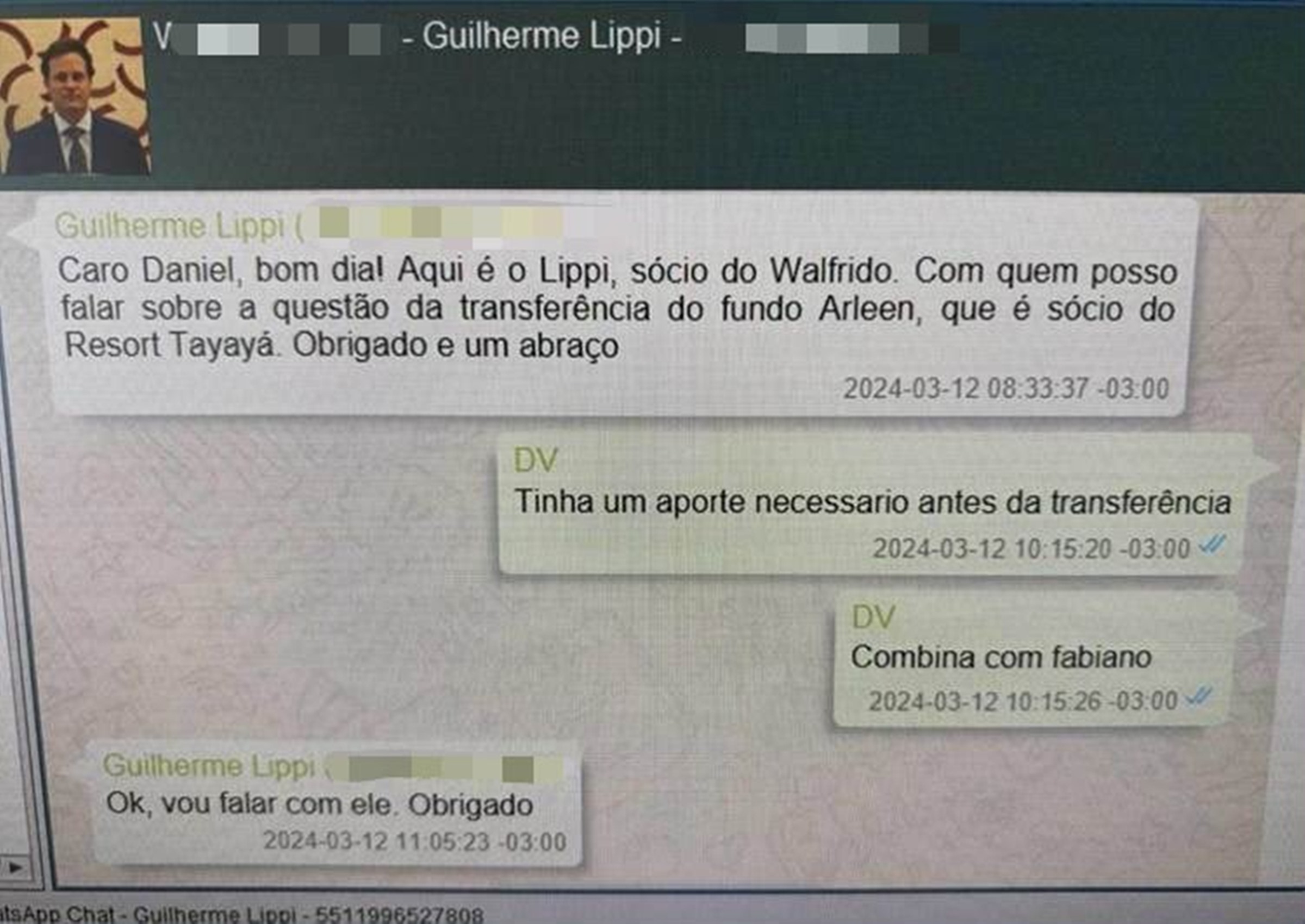 Celular de Vorcaro mostra cobrança por aporte ao Tayayá: "Onde tá a grana?"