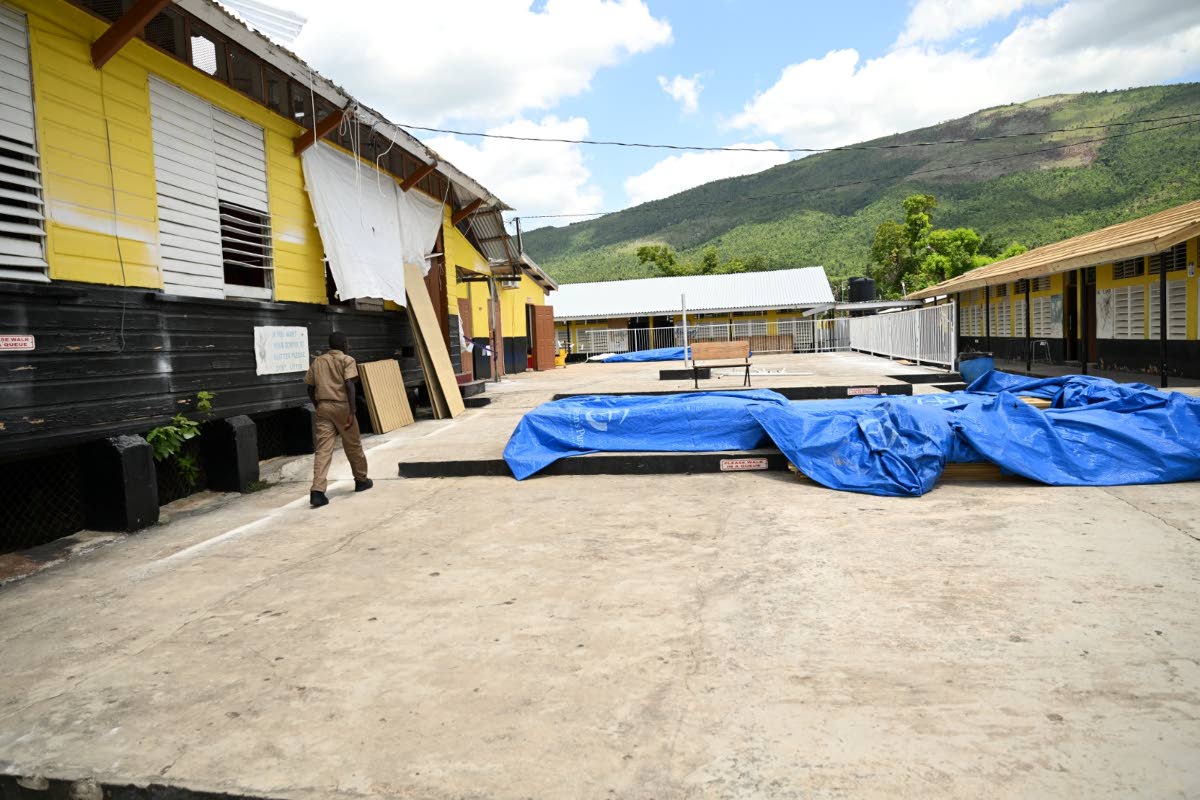 Burnt Savannah Primary School under repairs.