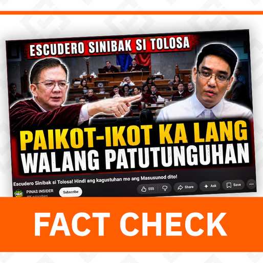 FACT CHECK: Tolosa not ‘fired’ from VP Sara’s impeachment trial
