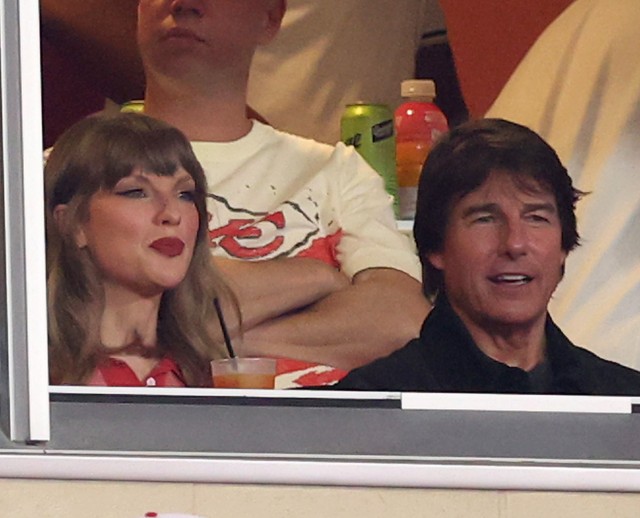 Leitura labial revela bate-papo confuso entre Tom Cruise e Taylor Swift em vídeo viral de jogo do marido dela na NFL