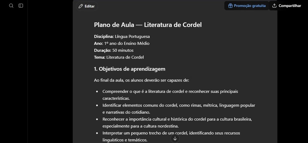 O ChatGPT consegue gerar um plano de aula completo para o professor — Foto: Diedrich Bader/TechTudo
