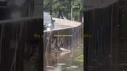 Rio Tiet&ecirc; transborda ap&oacute;s fortes chuvas em SP #shorts