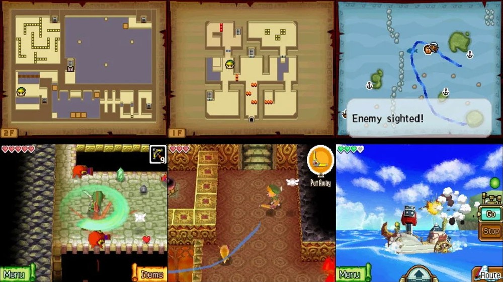 The Legend of Zelda: Phantom Hourglass usava a tela de toque do Nintendo DS de várias maneiras criativas — Foto: Divulgação/Nintendo
