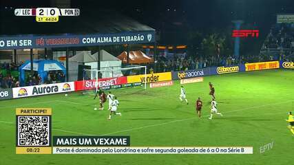 Ponte é dominada pelo Londrina e sofre segunda goleada por 6 a 0 na Série B