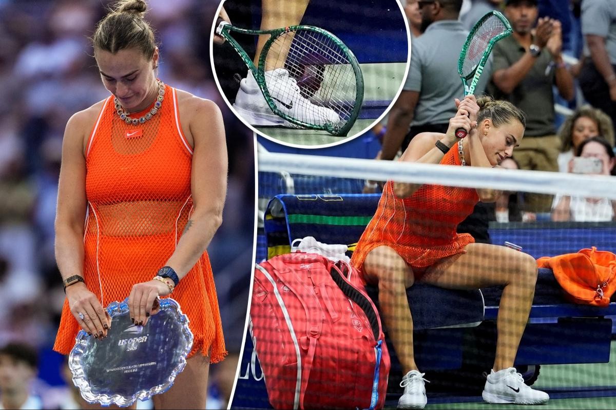 Sabalenka quebra raquetes e xinga cinegrafista após perder final do US Open