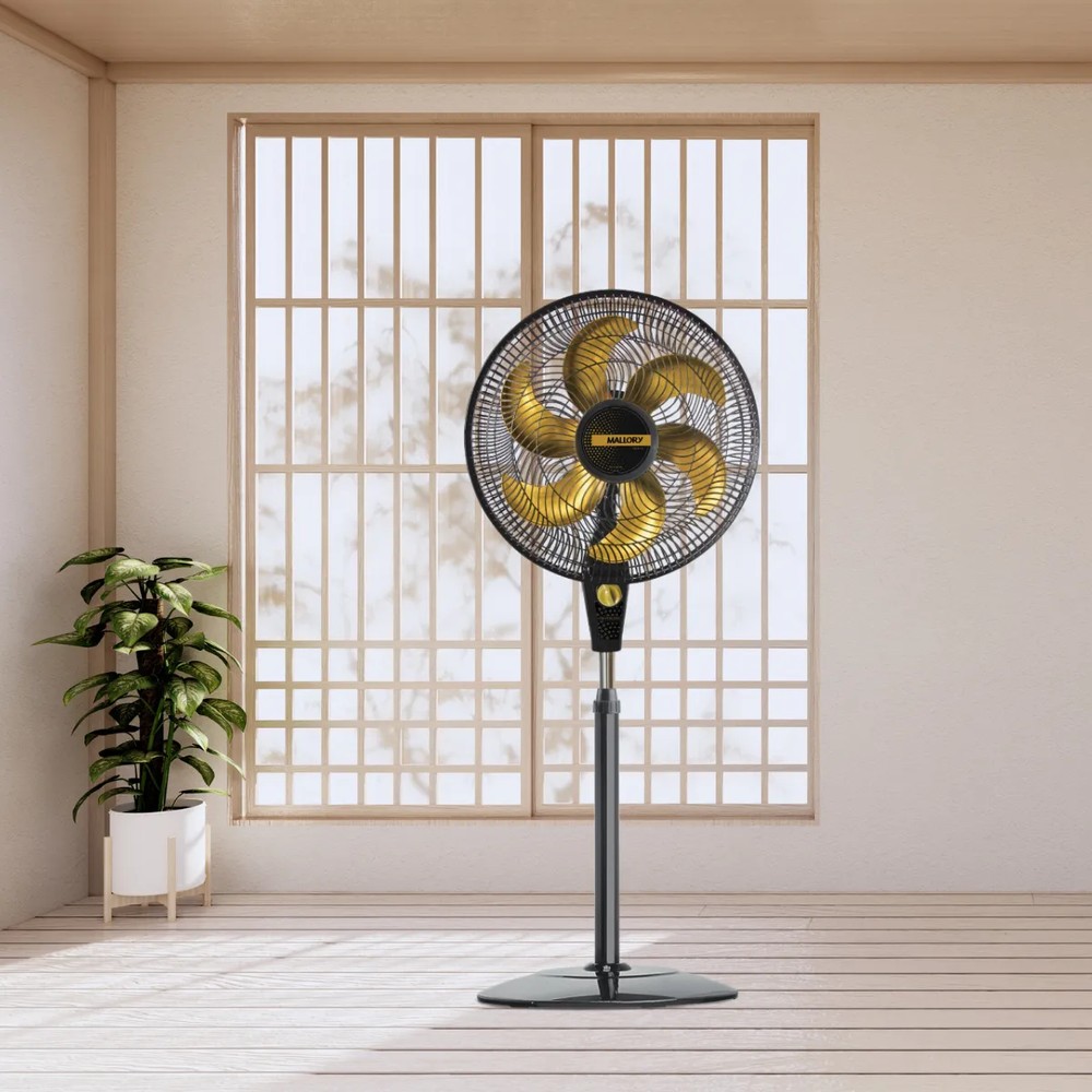 A Mallory tem um catálogo de ventiladores mais enxuto, mas com opções de mesa, coluna e parede — Foto: Reprodução/Mallory