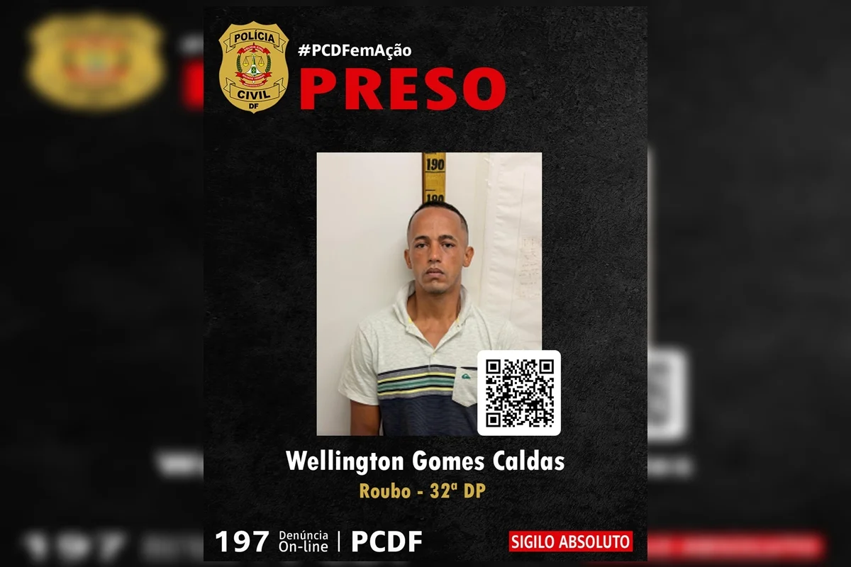 Homem que cometeu ao menos 45 roubos contra pedestres é preso no DF