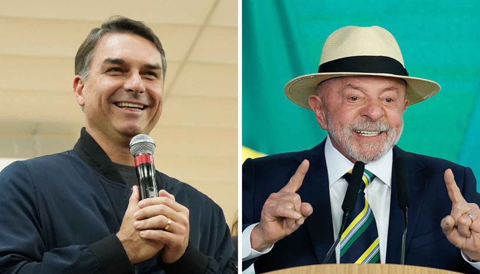 Flávio Bolsonaro e Lula lideram em pesquisa de primeiro turno feita com eleitores do Distrito Federal Charles Vieira/Reprodução – 07.09.2026; Ricardo Stuckert/Reprodução – 03.09.2026
