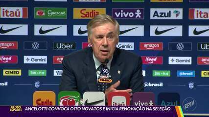 Carlo Ancelotti convoca oito novatos e inicia renovação na Seleção