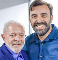 Lula e João Pedro Mehl, que lidera o Movimento Cultura com Lula Foto: Reprodução/Instagram/jpmehl