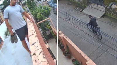 Snippets from a video shared by a Uttarakhand man. (Instagram/@peaksandthrottle)