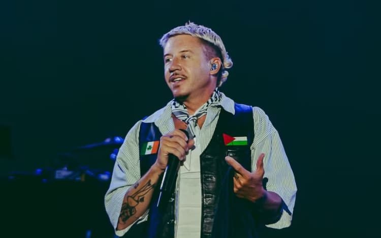 Macklemore is known for incorporating his activism and pro-Palestinian stance in shows.