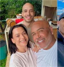O cantor Rick com os filhos e a esposa Foto: Reprodução/Instagram