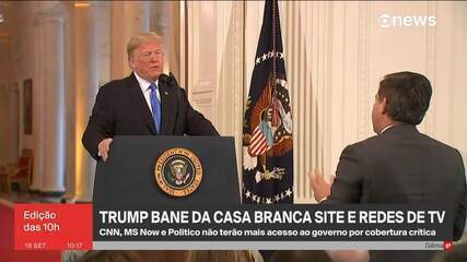 Trump bane da Casa Branca site e redes de TV