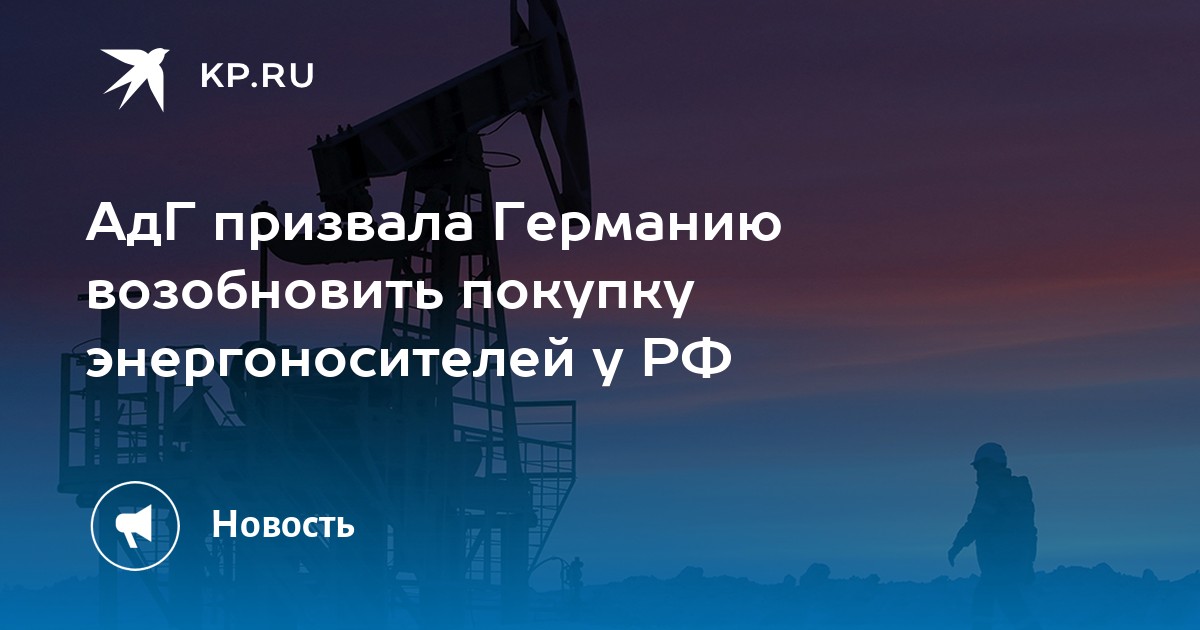 A AfD pediu à Alemanha que retome a compra de combustíveis energéticos da Rússia