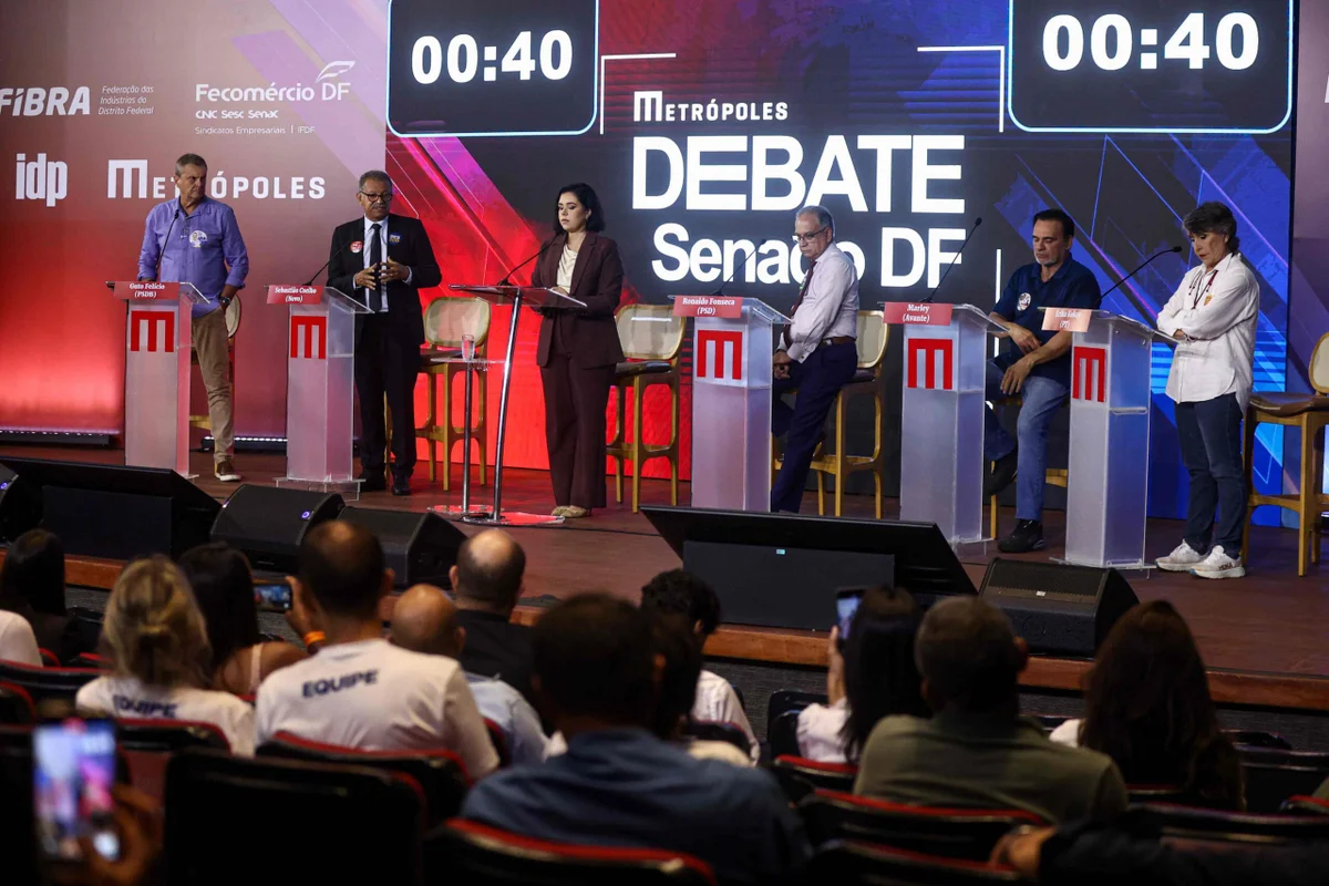 Debate entre candidatos ao Senado pelo Distrito Federal, promovido pelo Metrópoles