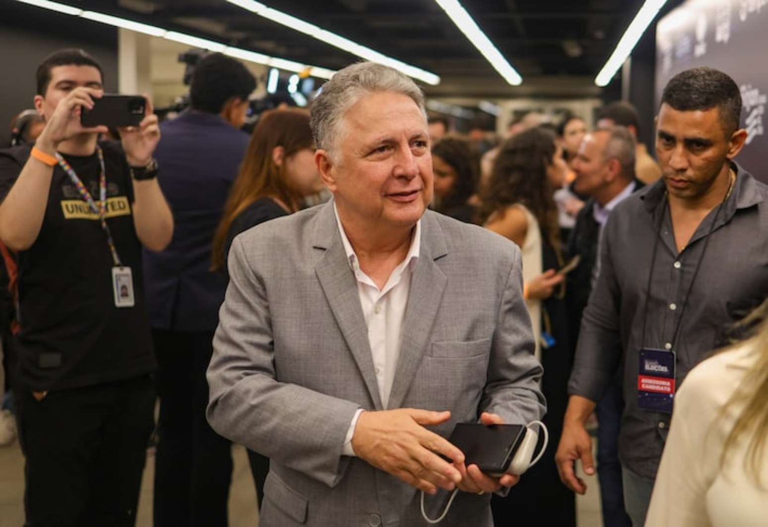 O candidato Anthony Garotinho do Republicanos ap&oacute;s o debate da Band