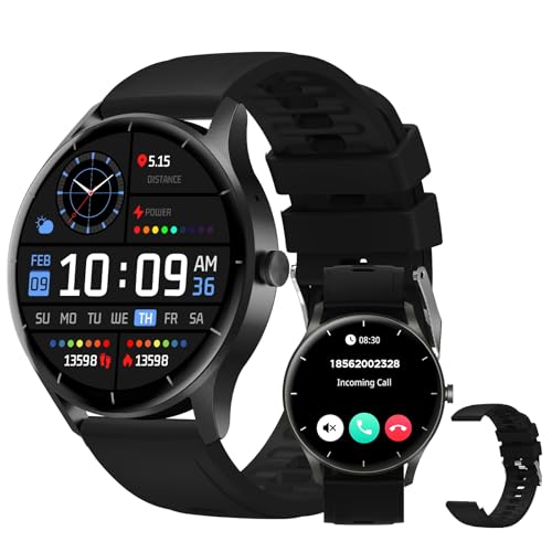 Smartwatch PEJE ZW02 com Chamadas, Pulseira Extra e 123+ Modos Esportivos