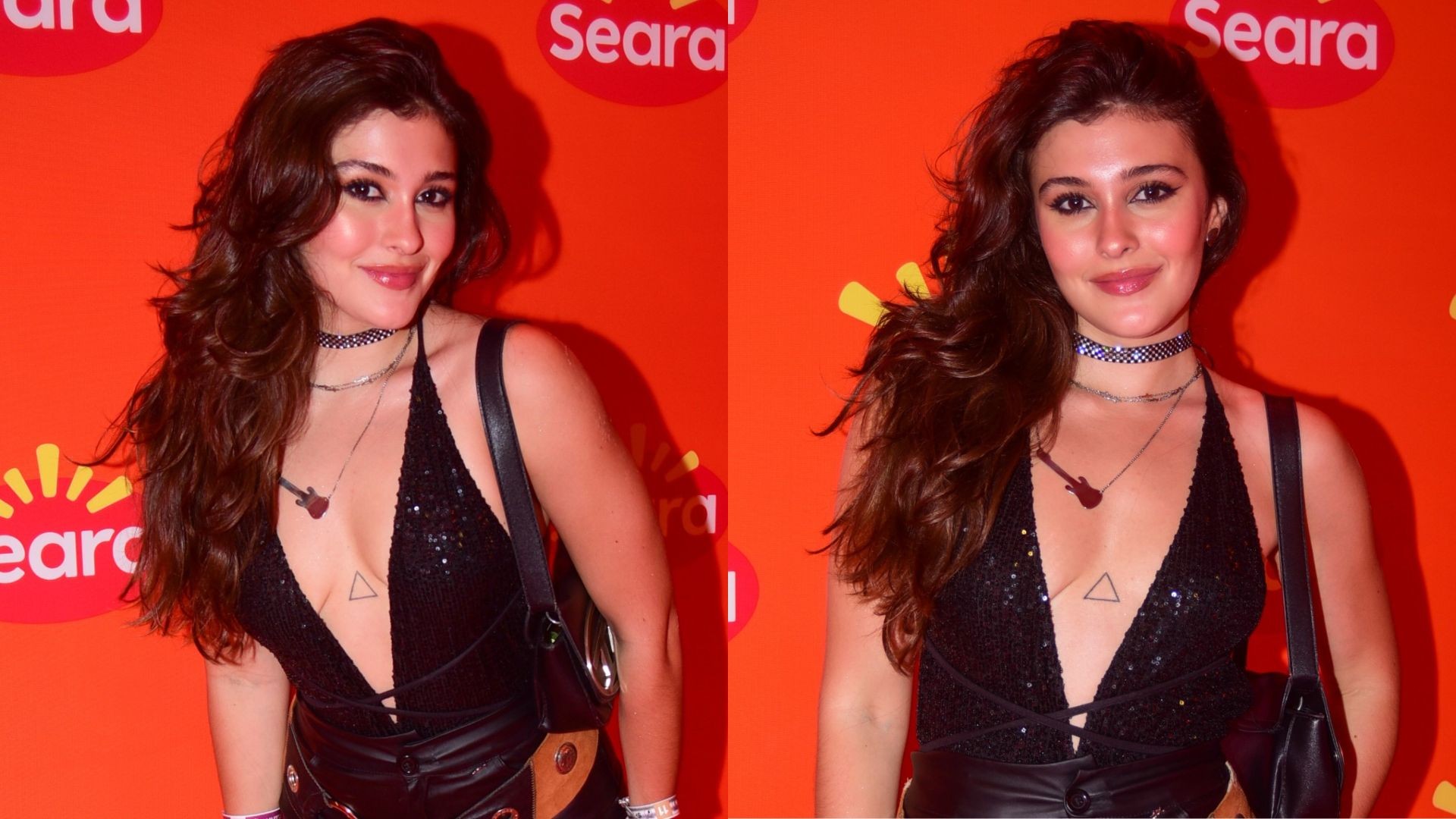 Ela cresceu! Atriz de D.P.A., Nicole Orsini capricha no decote e exibe tatuagem no Rock in Rio