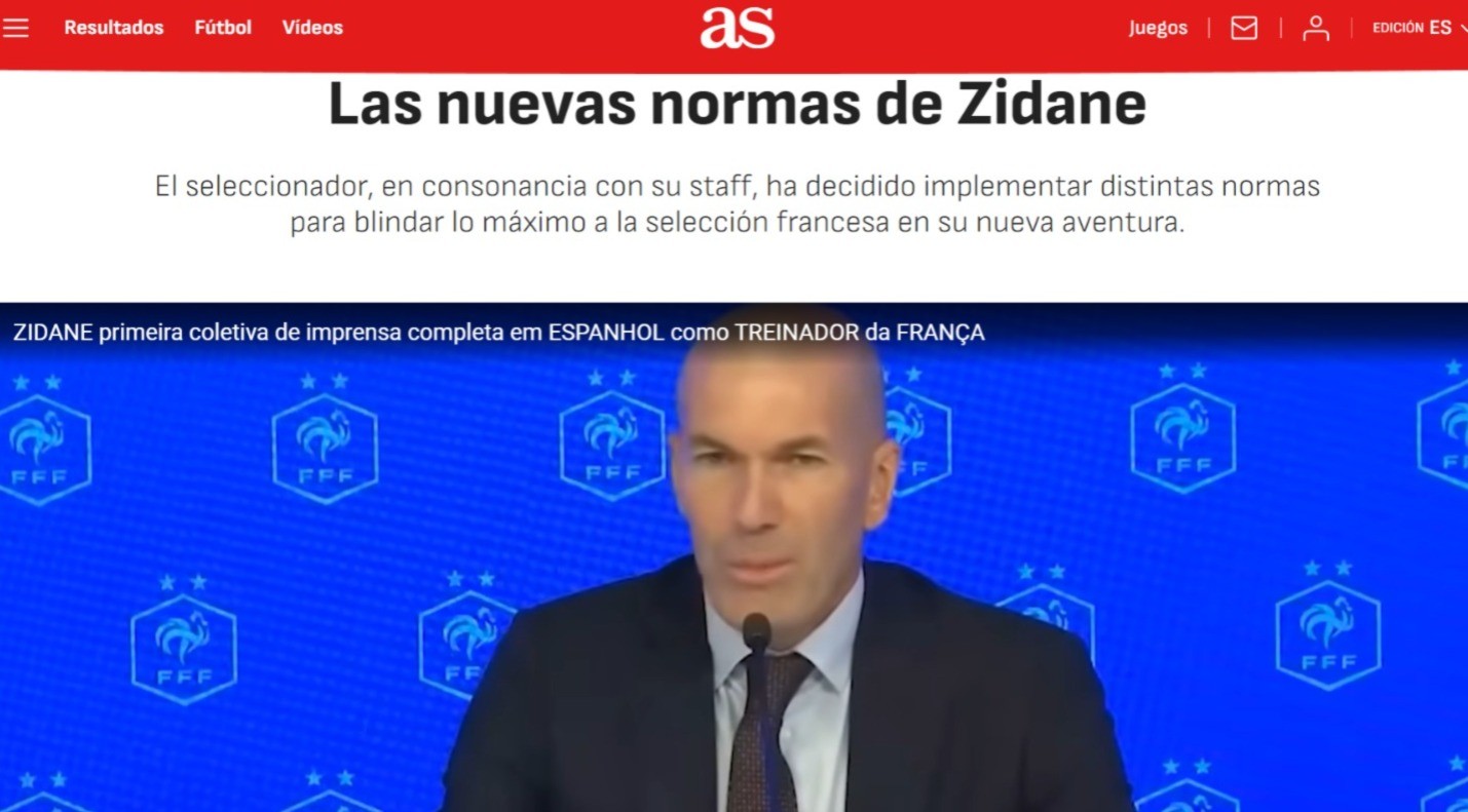 Novo técnico da França, Zidane muda regras de Deschamps na seleção