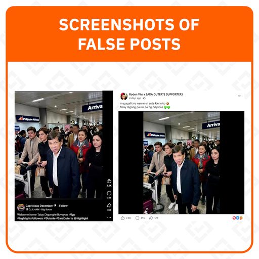 VERIFICAÇÃO DE FATO: Duterte não está de volta às Filipinas; as postagens usam uma foto de 'aeroporto' gerada por IA