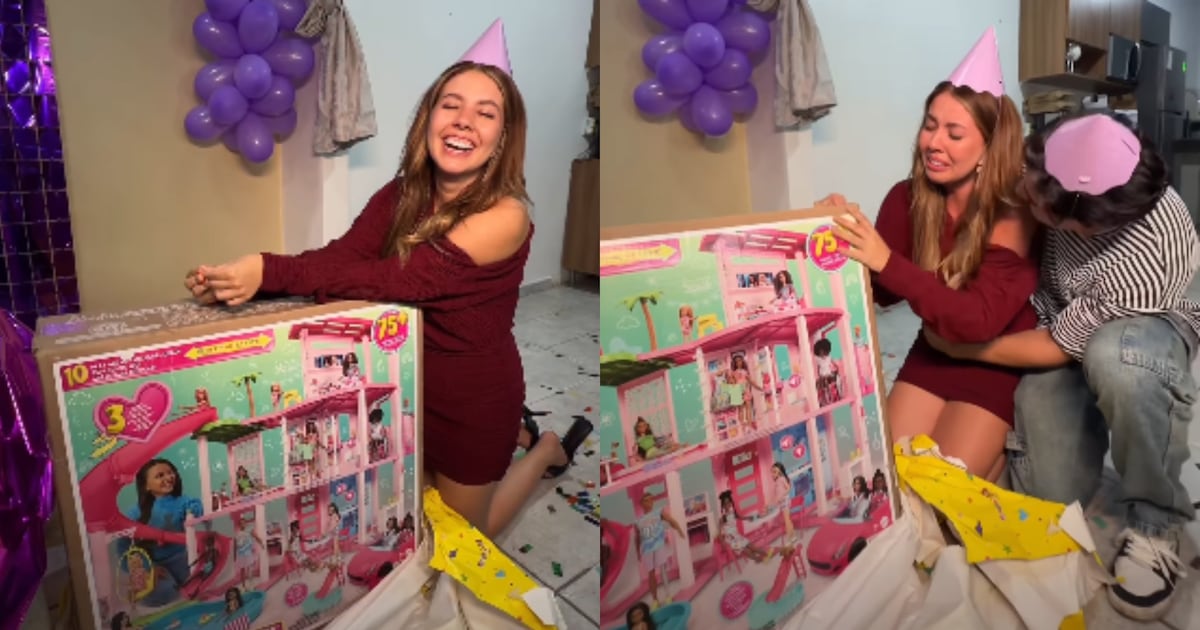 Influenciadora ganha casa de bonecas do namorado e faz a internet chorar de emoção
