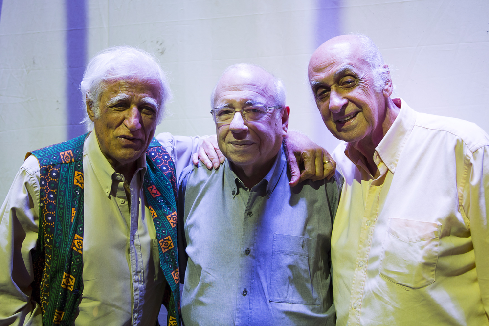 Os amigos Ziraldo, Luis Fernando Verissimo e Zuenir Ventura — Foto: Leo Martins