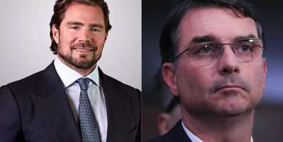 Fl&aacute;vio Bolsonaro e Daniel Vorcaro: Pol&iacute;cia Federal investiga a rela&ccedil;&atilde;o entre os dois. Foto: Lula Marques/Ag&ecirc;ncia Brasil e M&aacute;rcio Gustavo Vasconcelos - Montagem/ E-Investidor / Estad&atilde;o