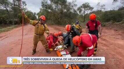 Sobreviventes de queda de helicóptero seguem internados em Avaré