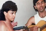 Foto de Zezé di Camargo e Rick nos anos 1980