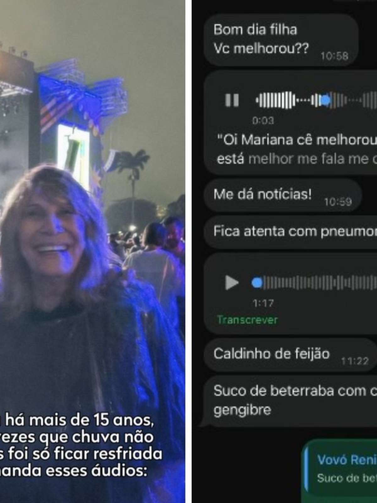 Conselhos de Renata Sorrah para filha médica resfriada divertem internautas: 'Toma caldinho'