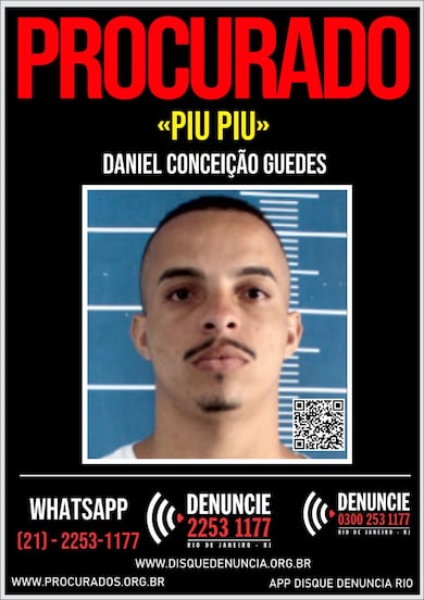 Disque Denúncia divulga cartaz para localizar assaltante de cargas foragido em São Gonçalo