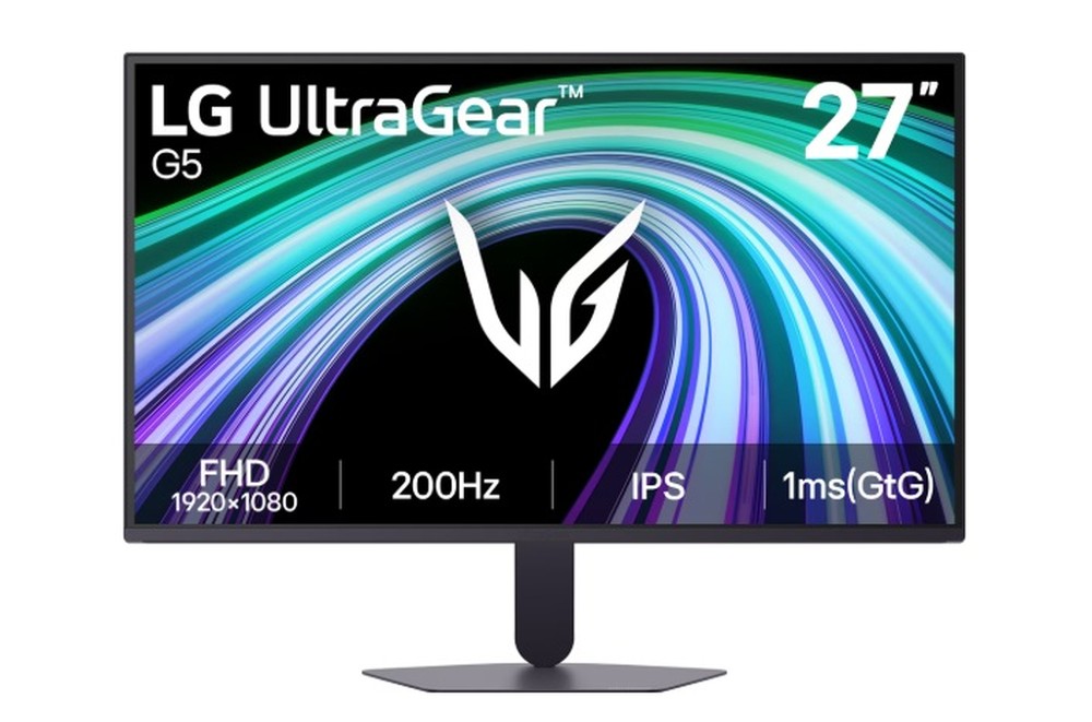 Ultragear 27G523B é um dos novos monitores da LG com taxa de atualização de 200 Hz. — Foto: Divulgação/LG