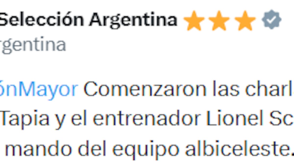 Lionel Scaloni y Claudio "Chiqui" Tapia se reunieron y se difundió una imagen del encuentro