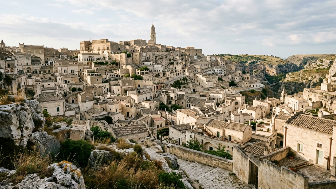 A cidade italiana onde mais de mil antigas moradias se misturam a cavernas, igrejas, oficinas e cisternas escavadas diretamente na pedra